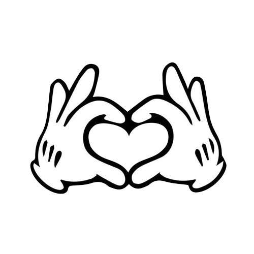 Heart Hands Graphic T Shirt Short Sleeved