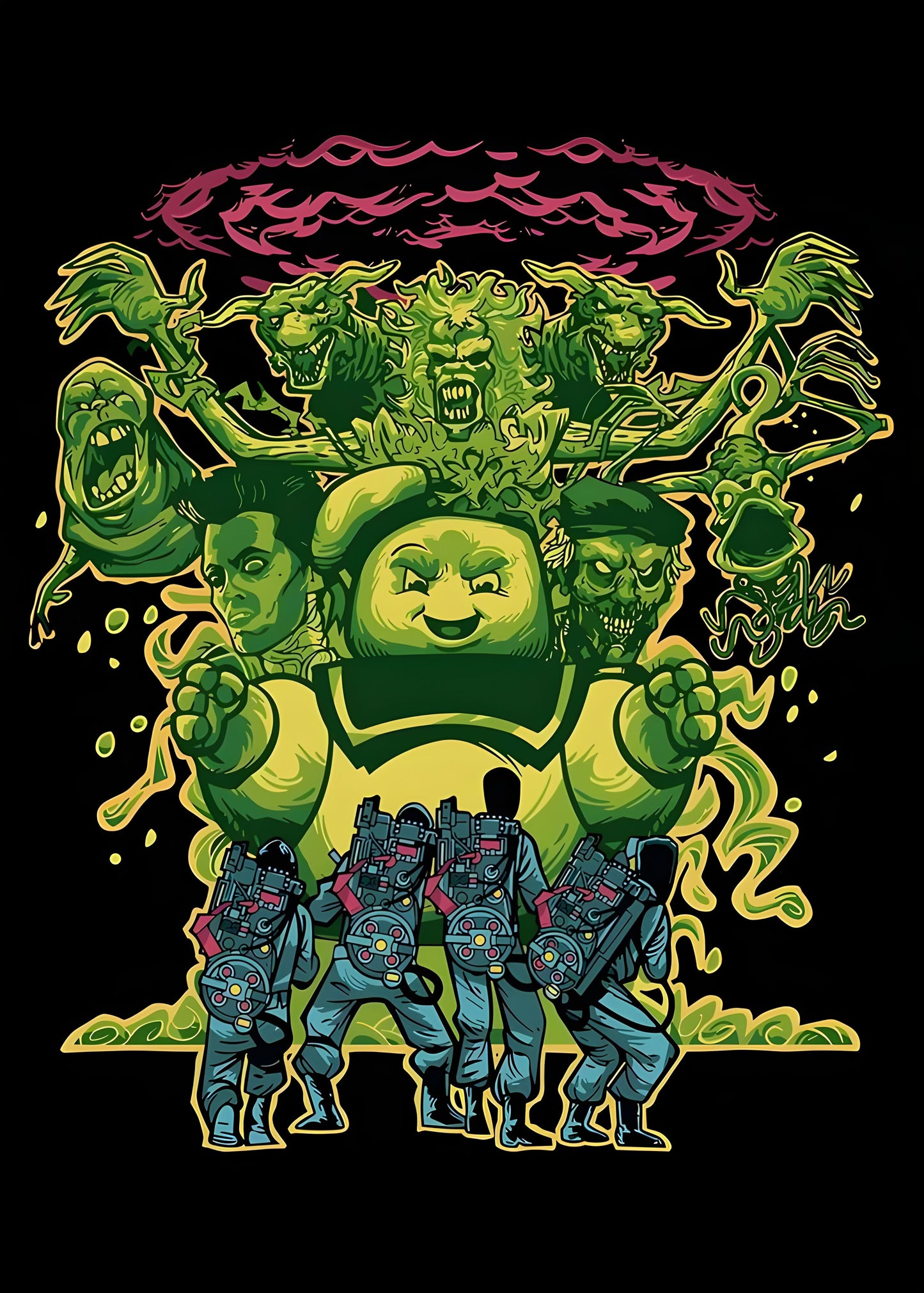 Ghostbusters Supernatural Showdown Graphic Tee Unisex Shirt