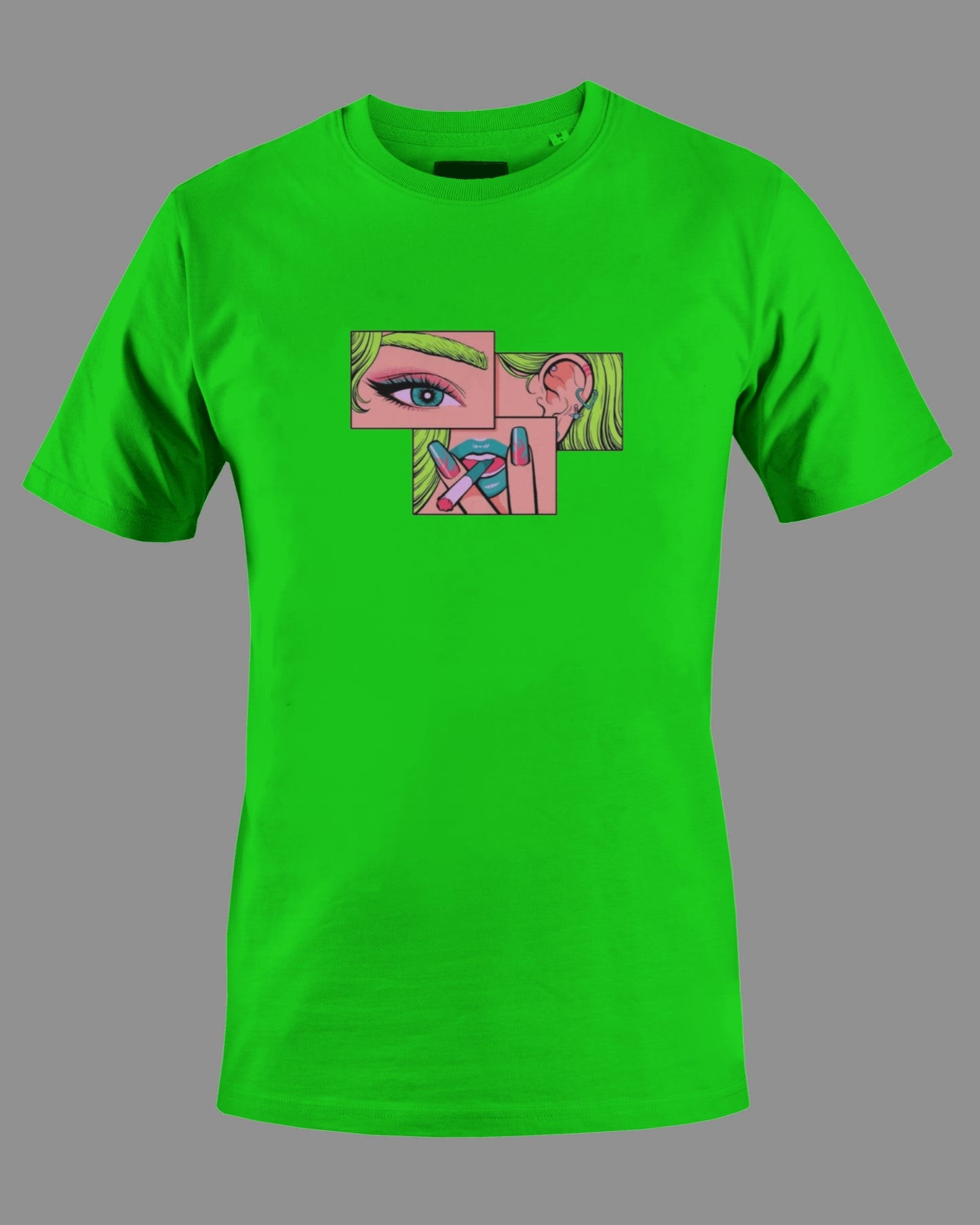 Pop Art Comic Print Smoking T Shirt