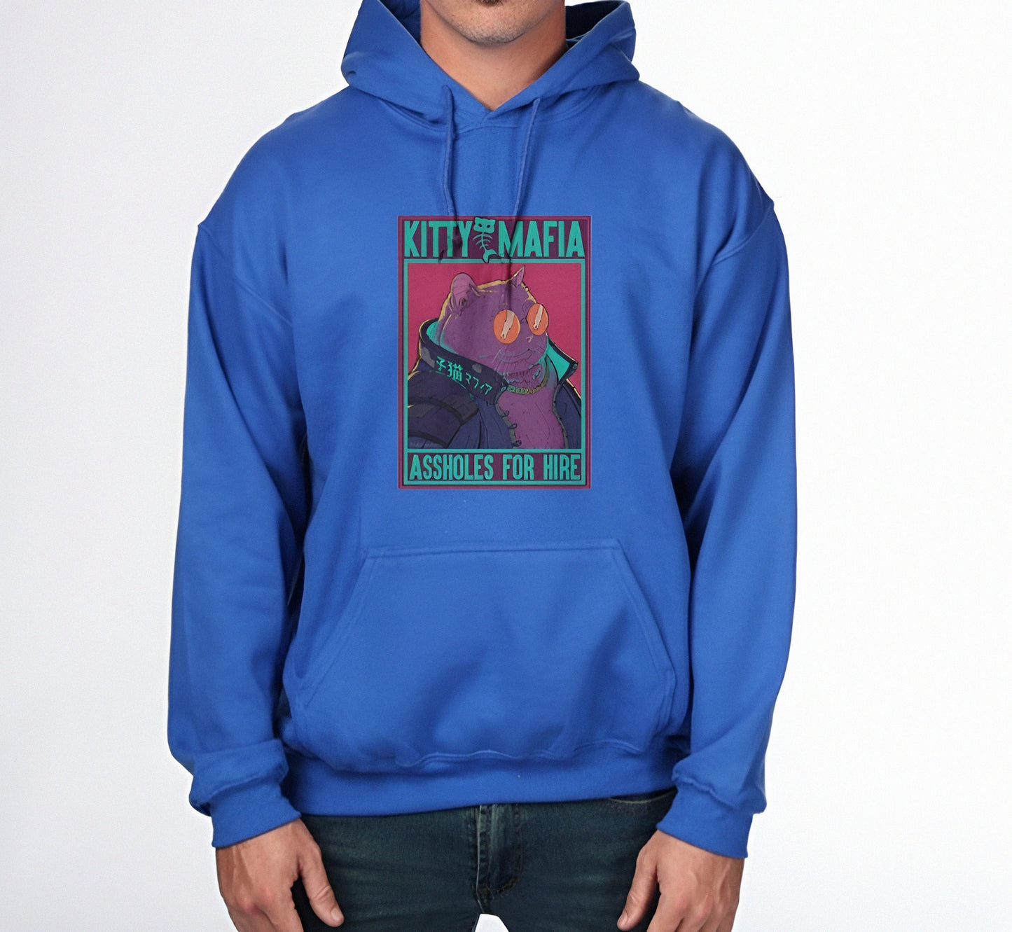Cat Mafia For Hire Graphic Hoodie