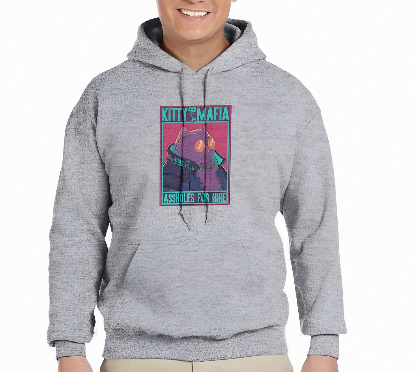 Cat Mafia For Hire Graphic Hoodie