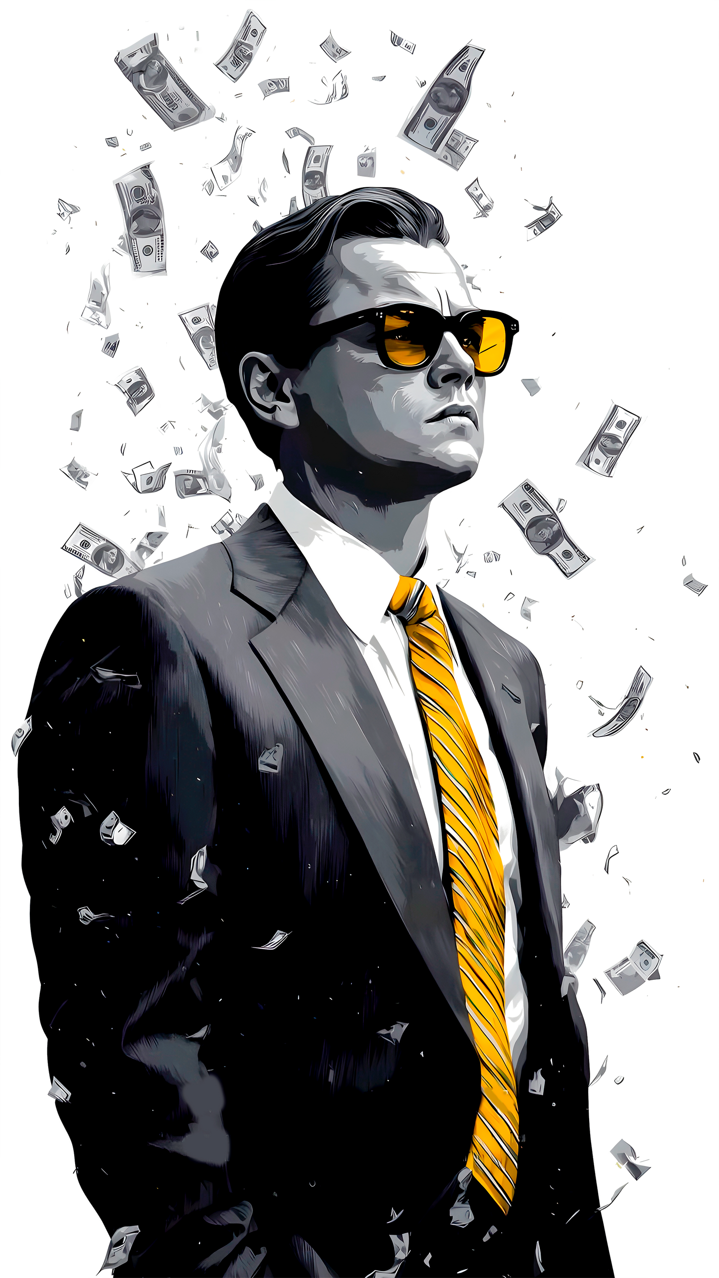 Wolf Of Wall Street - Jordan Belfort "Money Rain" Graphic Tee