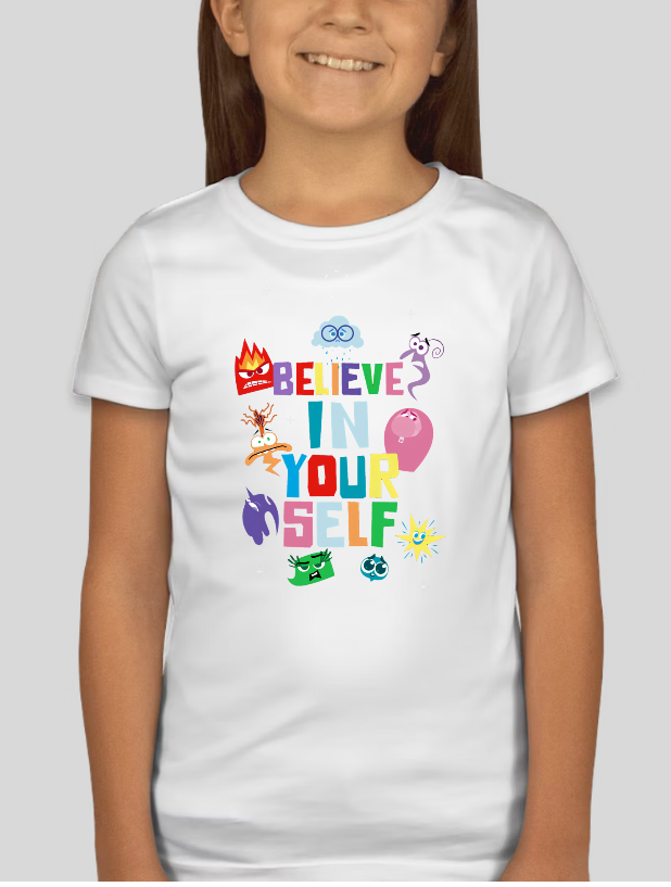 "Believe In Yourself" Inside Out 2 Graphic Tee Girls Youth