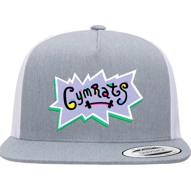 Gym Rats 90s Cartoon Style Snapback Trucker Hat - 90's Retro Nostalgia