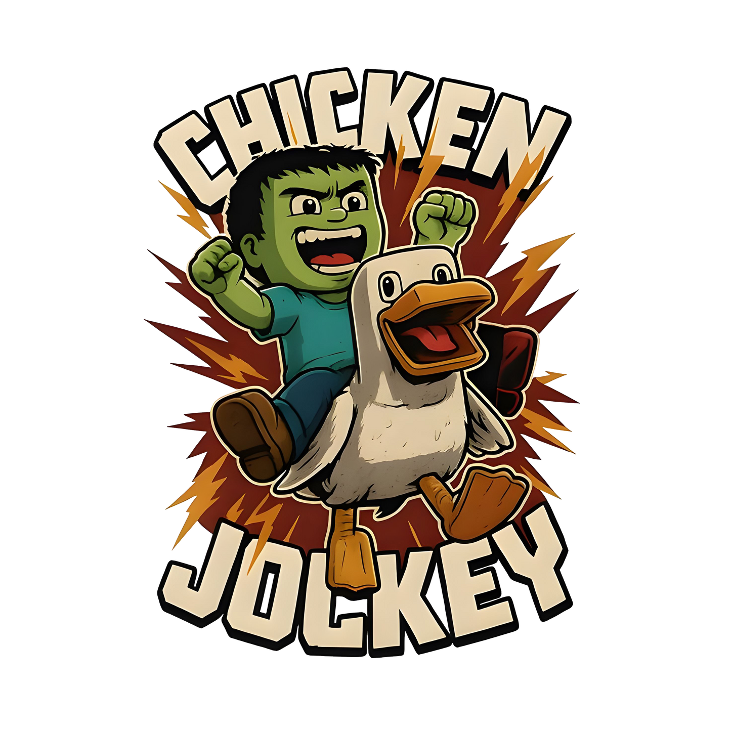 Chicken Jockey Minecraft Graphic Tee Unisex Shirt