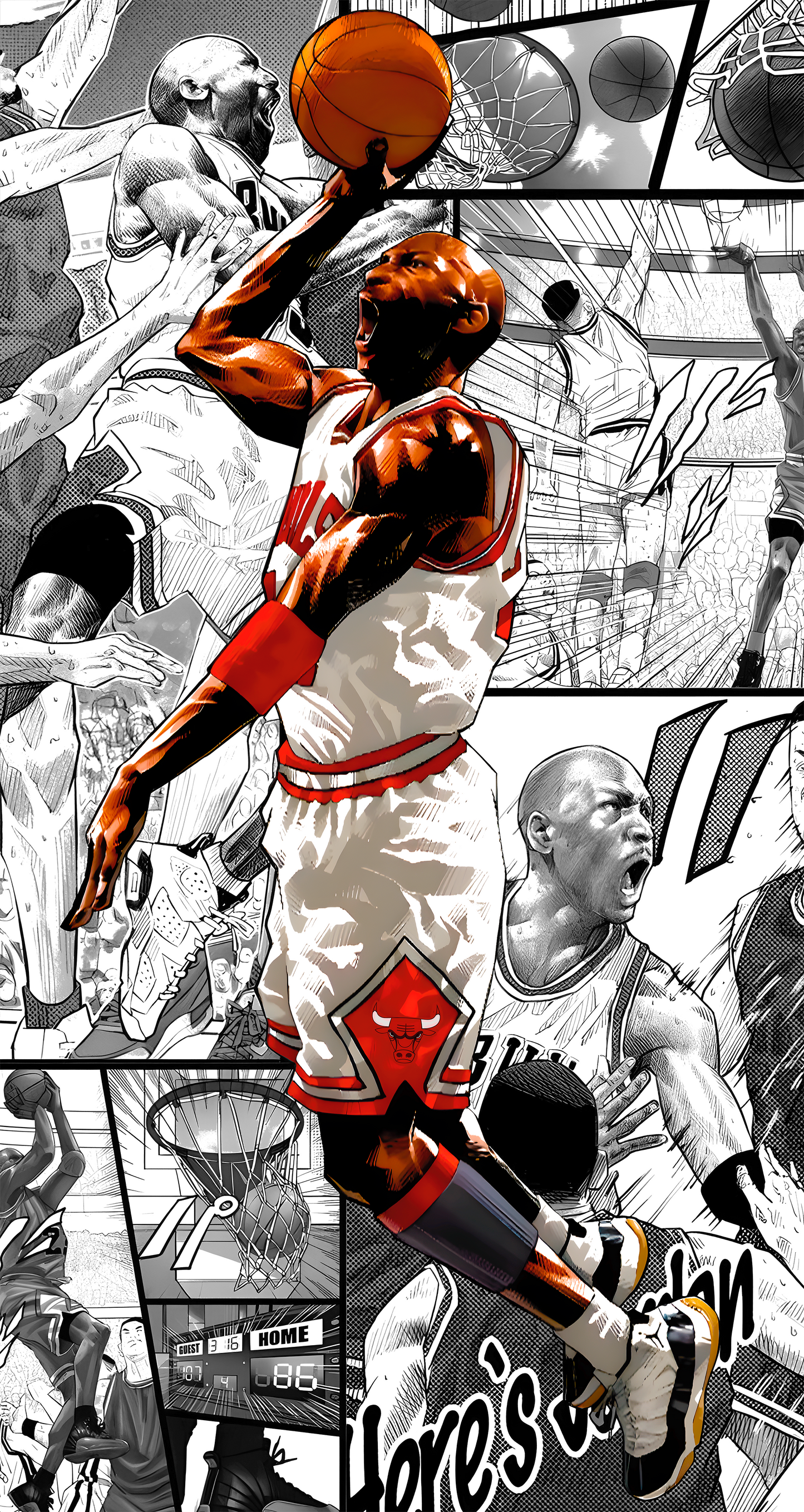 Michael Jordan 'Airborne Legend' Comic Panel T-Shirt Unisex Shirt