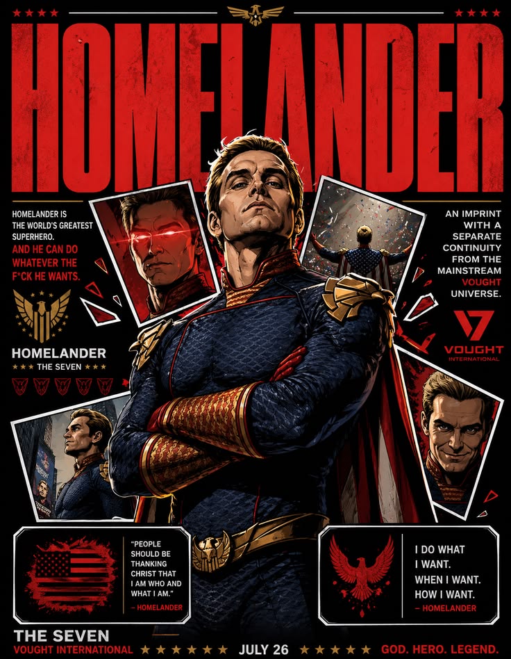 Homelander: God. Hero. Legend. Tee
