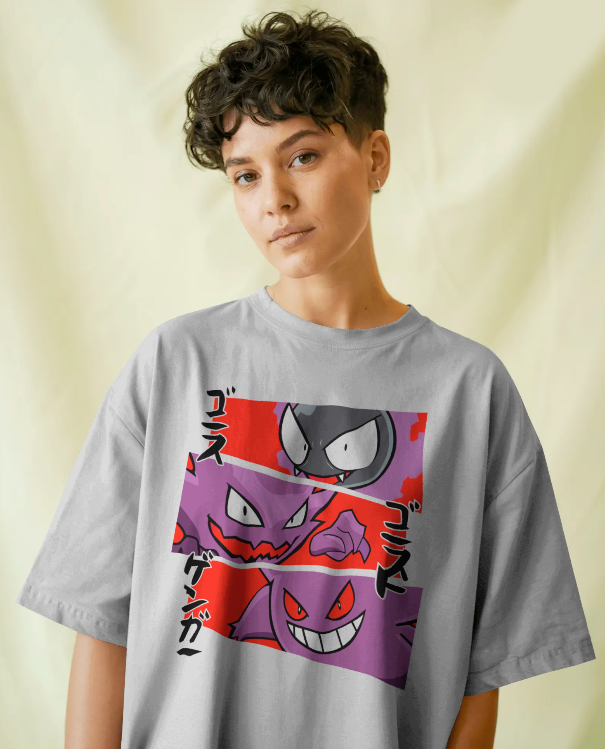 Pokémon Gastly, Haunter, & Gengar Japanese Comic Style Tee