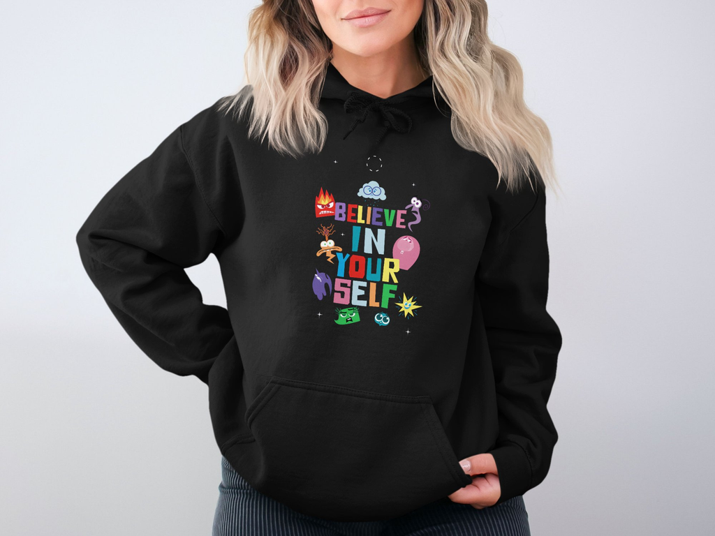 Believe In Yourself "Inside Out" Hoodie Womens Hooded Sweatshirt