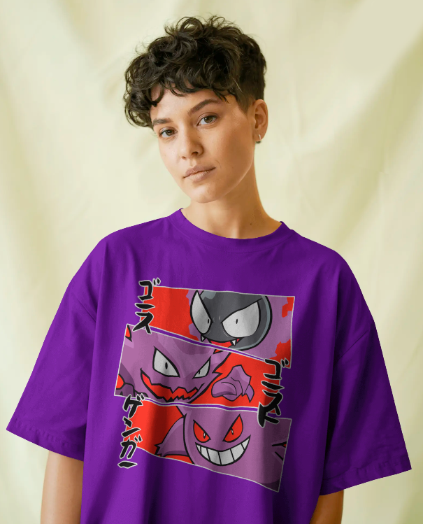 Pokémon Gastly, Haunter, & Gengar Japanese Comic Style Tee
