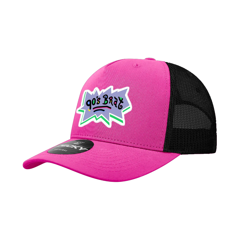90's Brat Rugrats Themed Pink Snap Back Hat