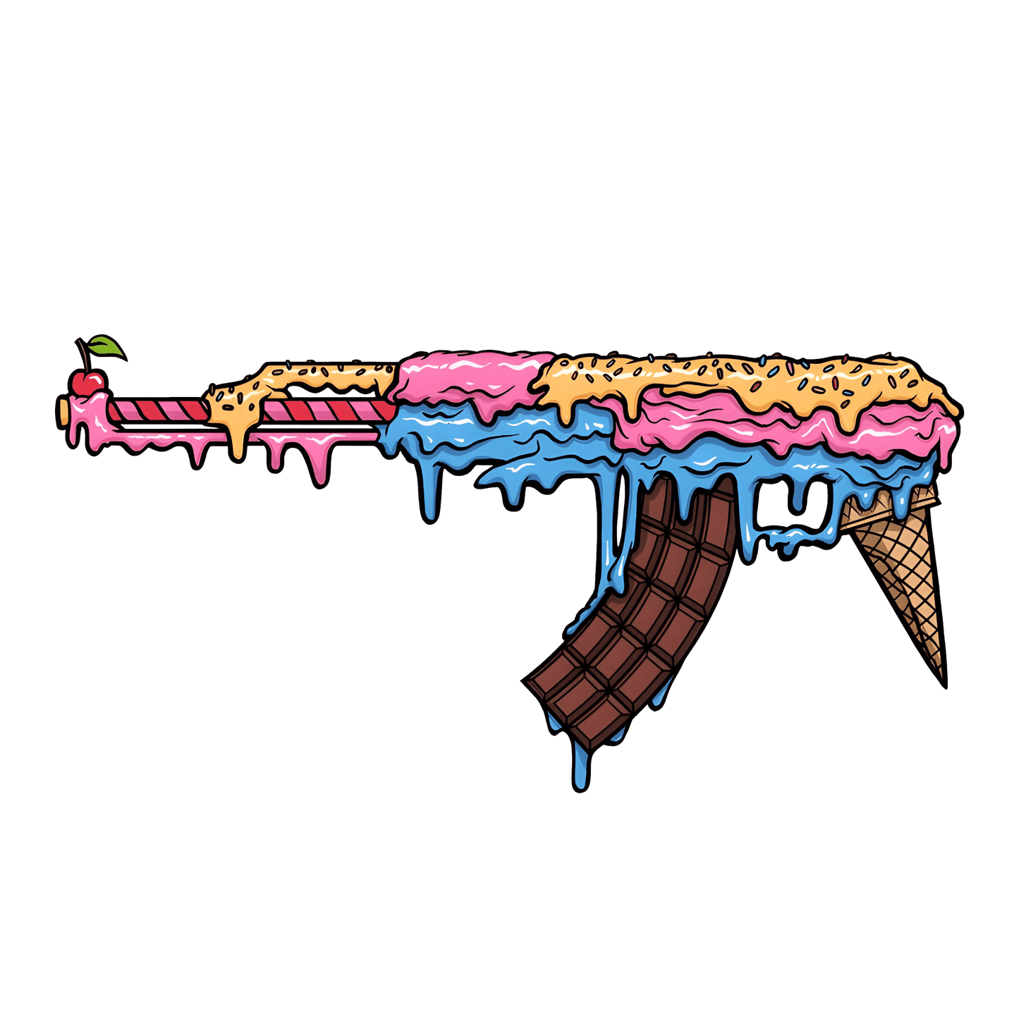 AK47 Ice Cream Sunday Unisex Mens & Womens Graphic Tee