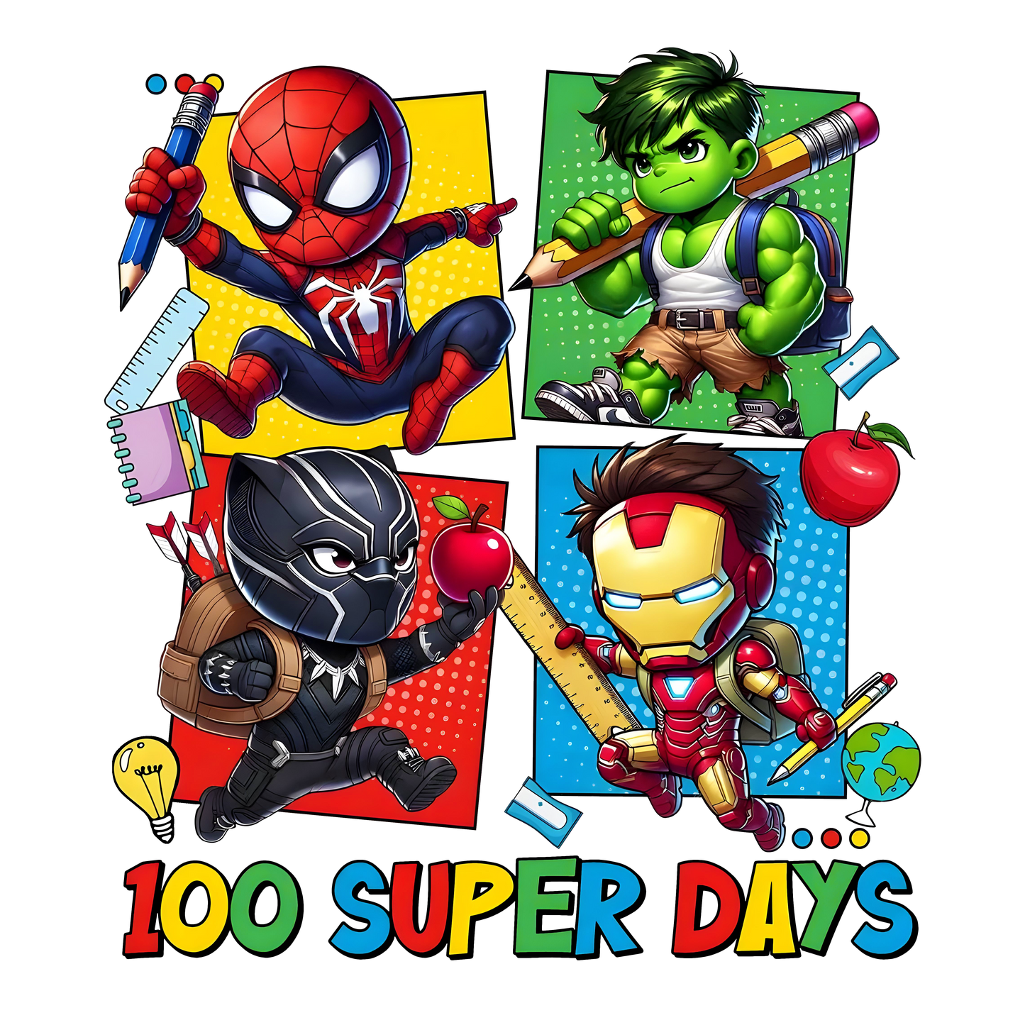 The Avengers 100 Days Of School Youth Graphic Tee Unisex Shirt