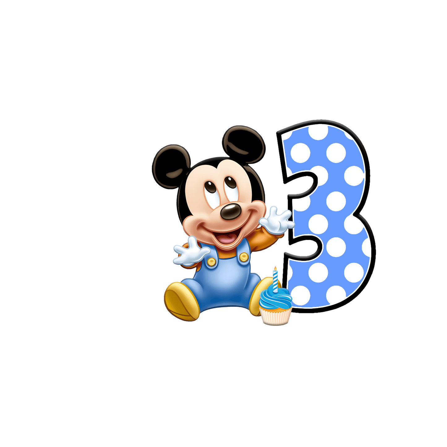 Baby Mickey Mouse Toddler Personalized Birthday Tee