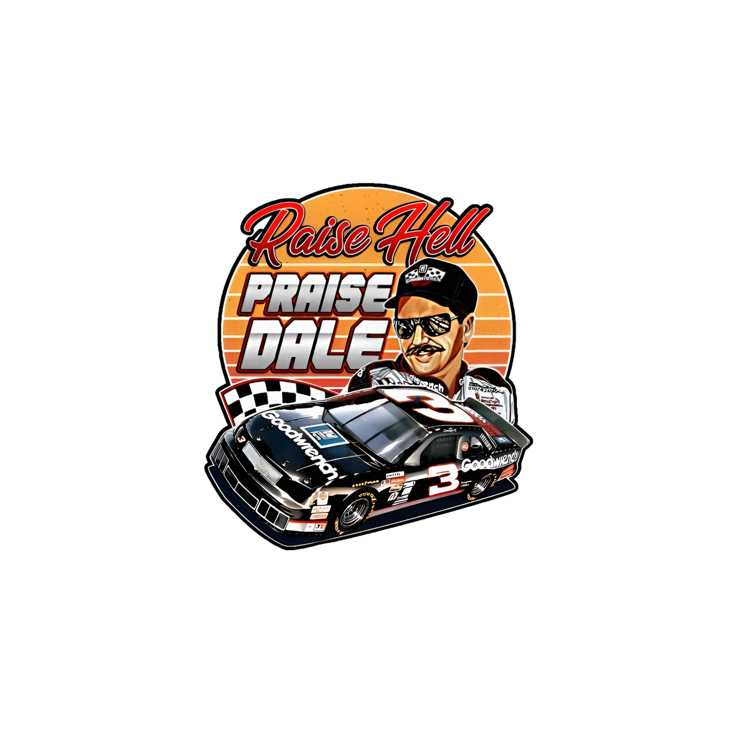 Dale Earnhardt "Raise Hell, Praise Dale" Flat Bill Snap Back Unisex Hat
