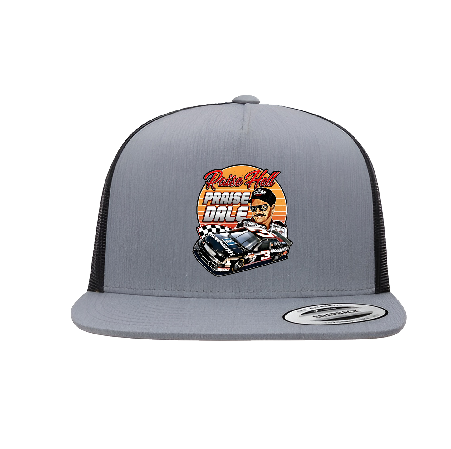 Dale Earnhardt "Raise Hell, Praise Dale" Flat Bill Snap Back Unisex Hat