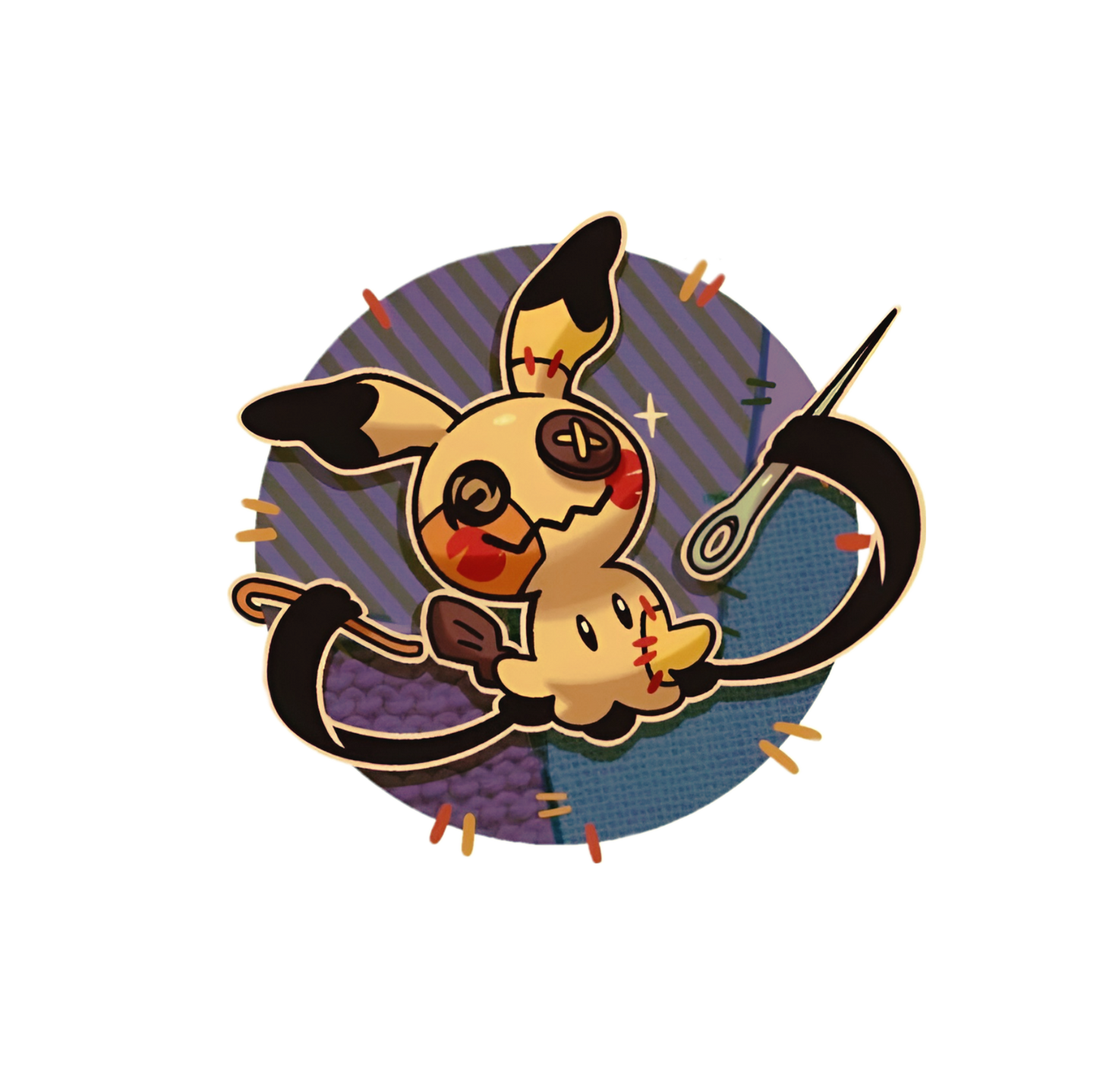 Mimikyu Stuffed & Stitched Pokemon Graphic Hoodie