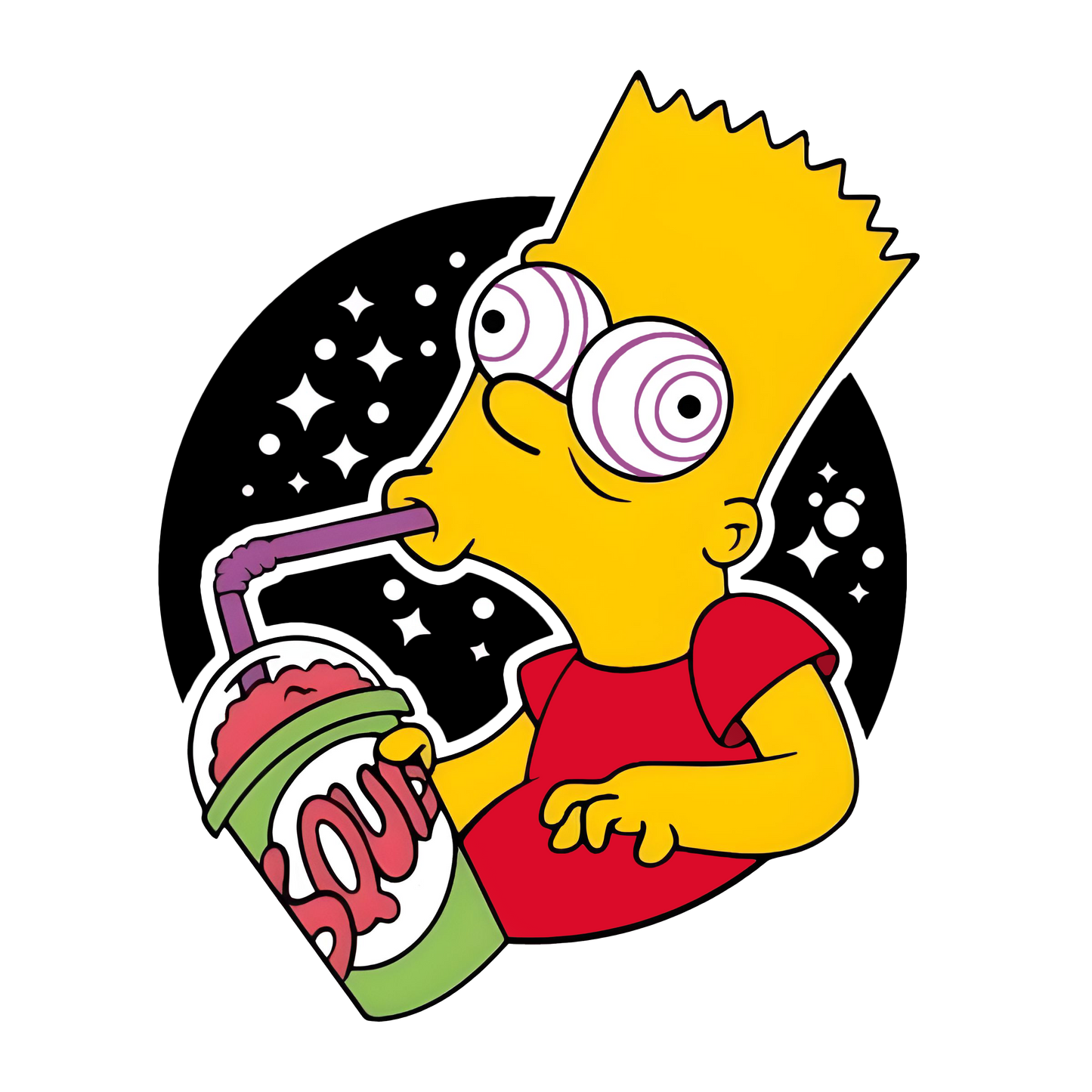 Bart Simpson Squishee (Slurpee) 7 Panel Hat