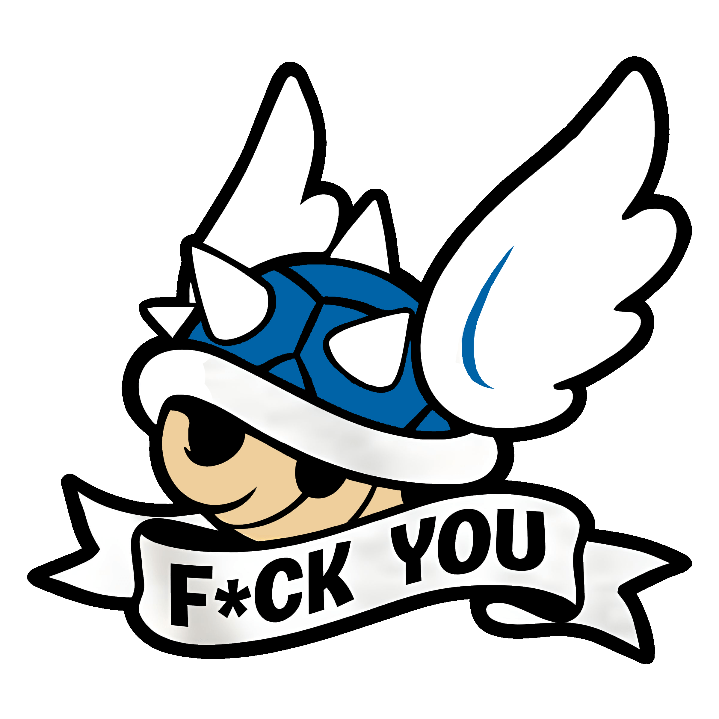 Blue Shell F*ck You! Mario Kart Graphic Tee Unisex