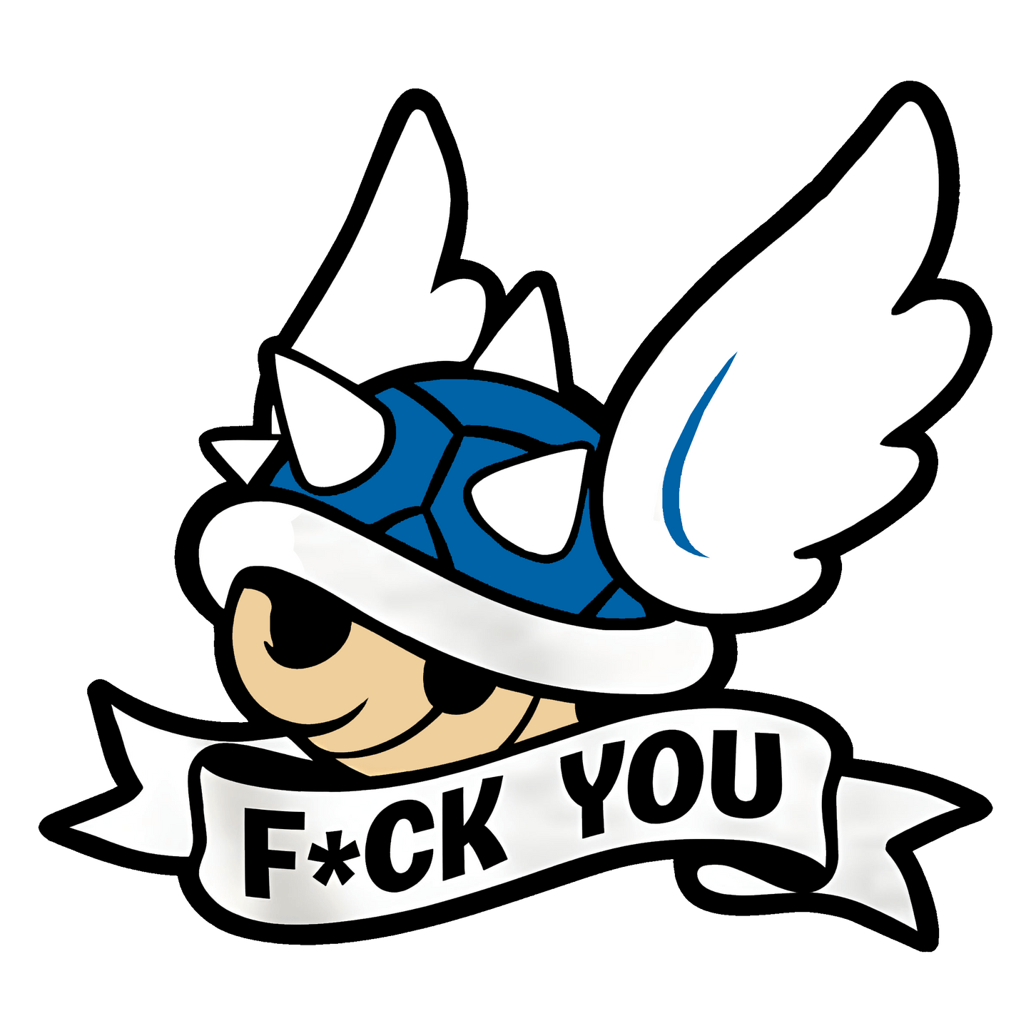 Blue Shell F*ck You! Mario Kart Graphic Tee Unisex