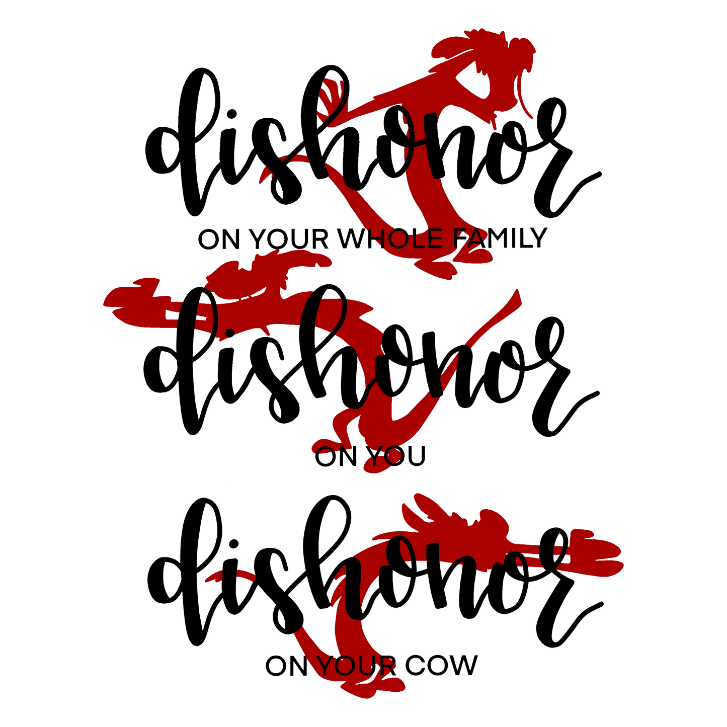 Mushu Dishonor On Your Cow Graphic Tee