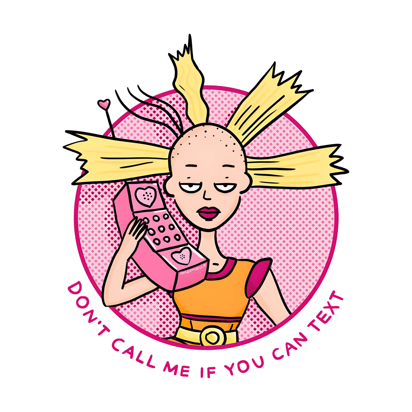 Cynthia Rugrats "Don't Call Me If You Can Text" Womens Tee