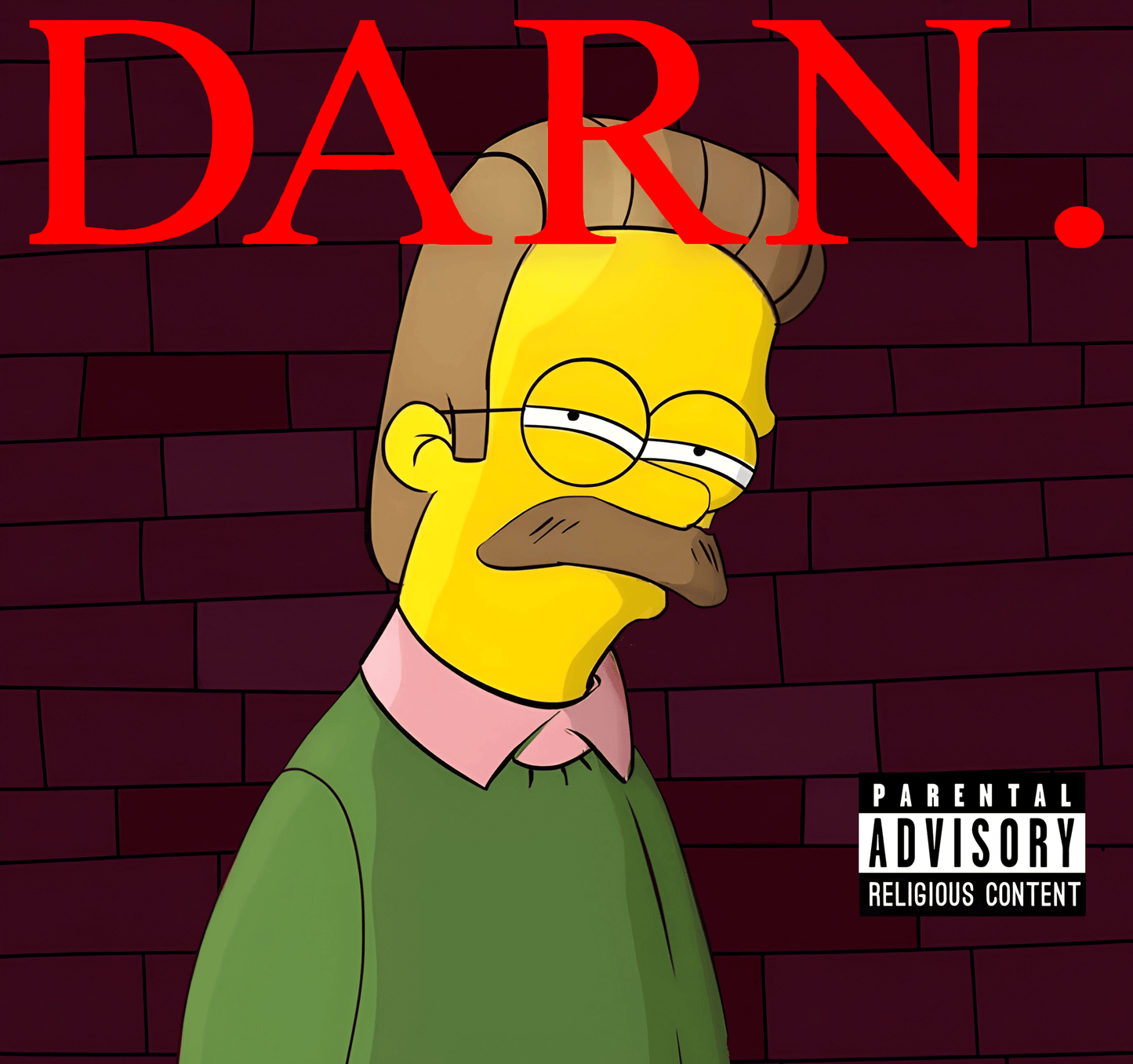 Ned Flanders: DARN. Album Cover Spoof Unisex Tee