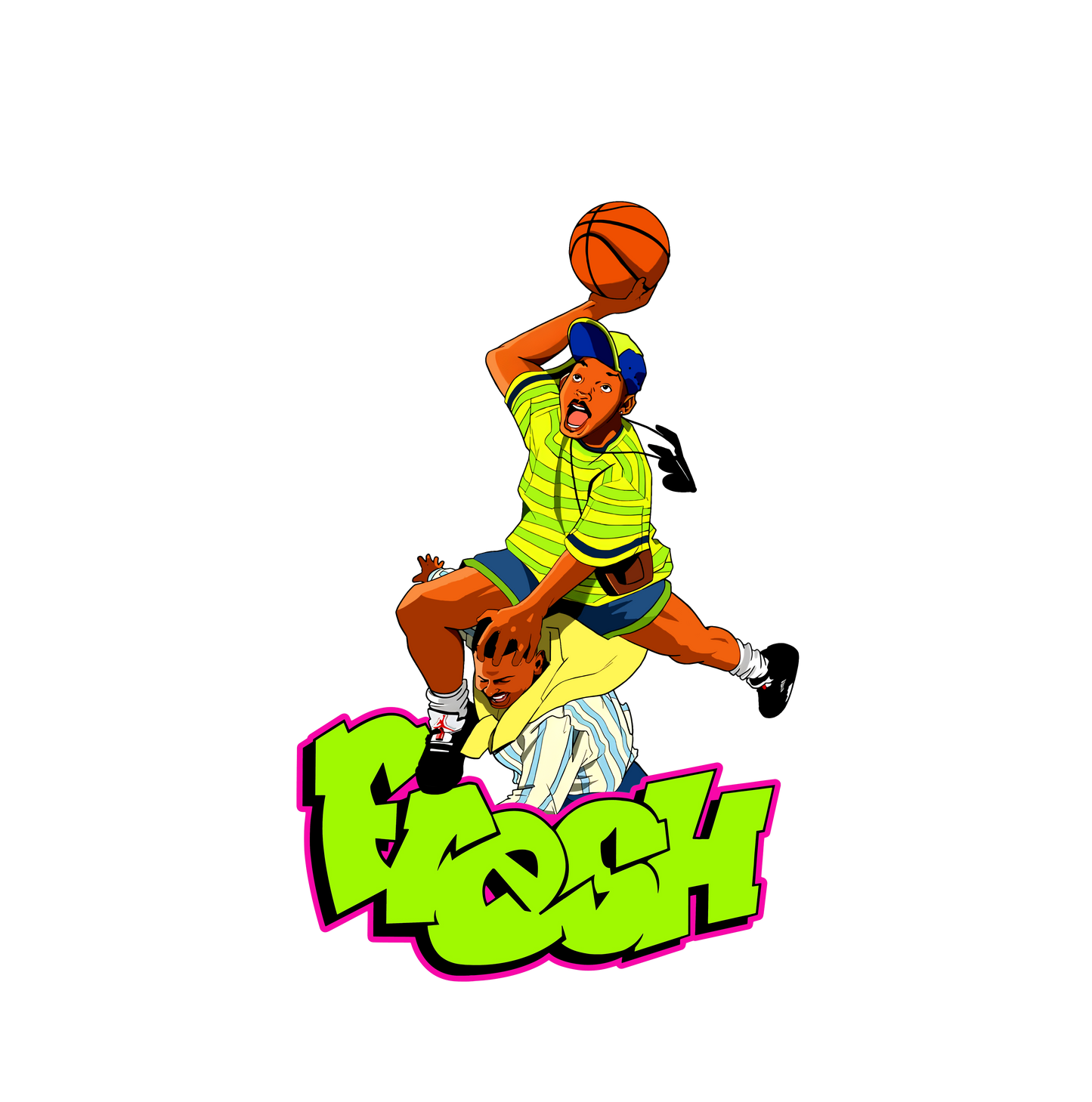 Fresh Prince Dunking On Carleton Graphic Tee Unisex Shirt