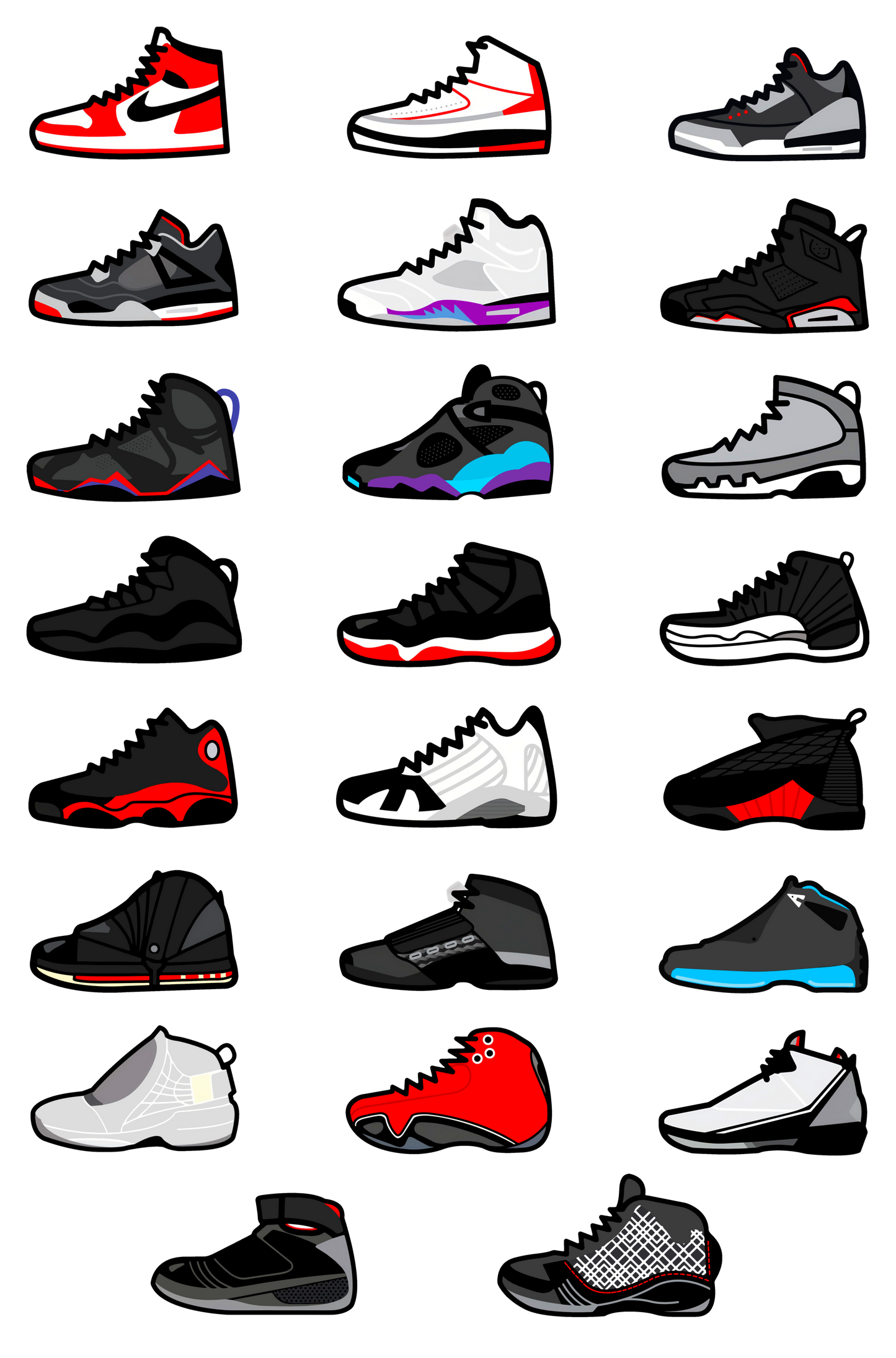 Air Jordan 1-23 Sneaker Graphic Tee Unisex Shirt