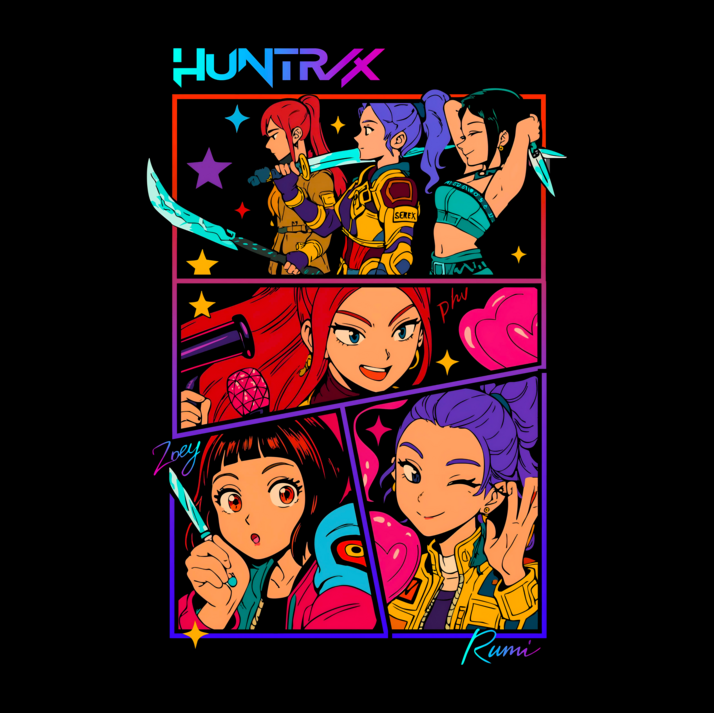 K-Pop Demon Hunter HUNTR/X Graphic Tee Youth Girls