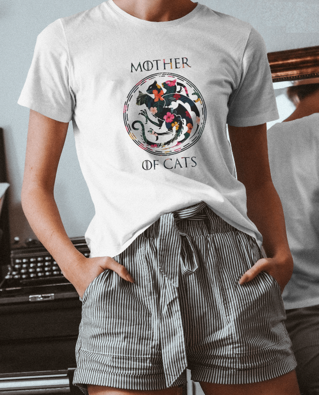 Mother Of Cats GOT Parody Womens Graphic Tee