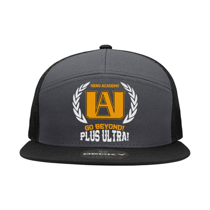 My Hero Academia UA Logo Plus Ultra 7 Panel Snapback