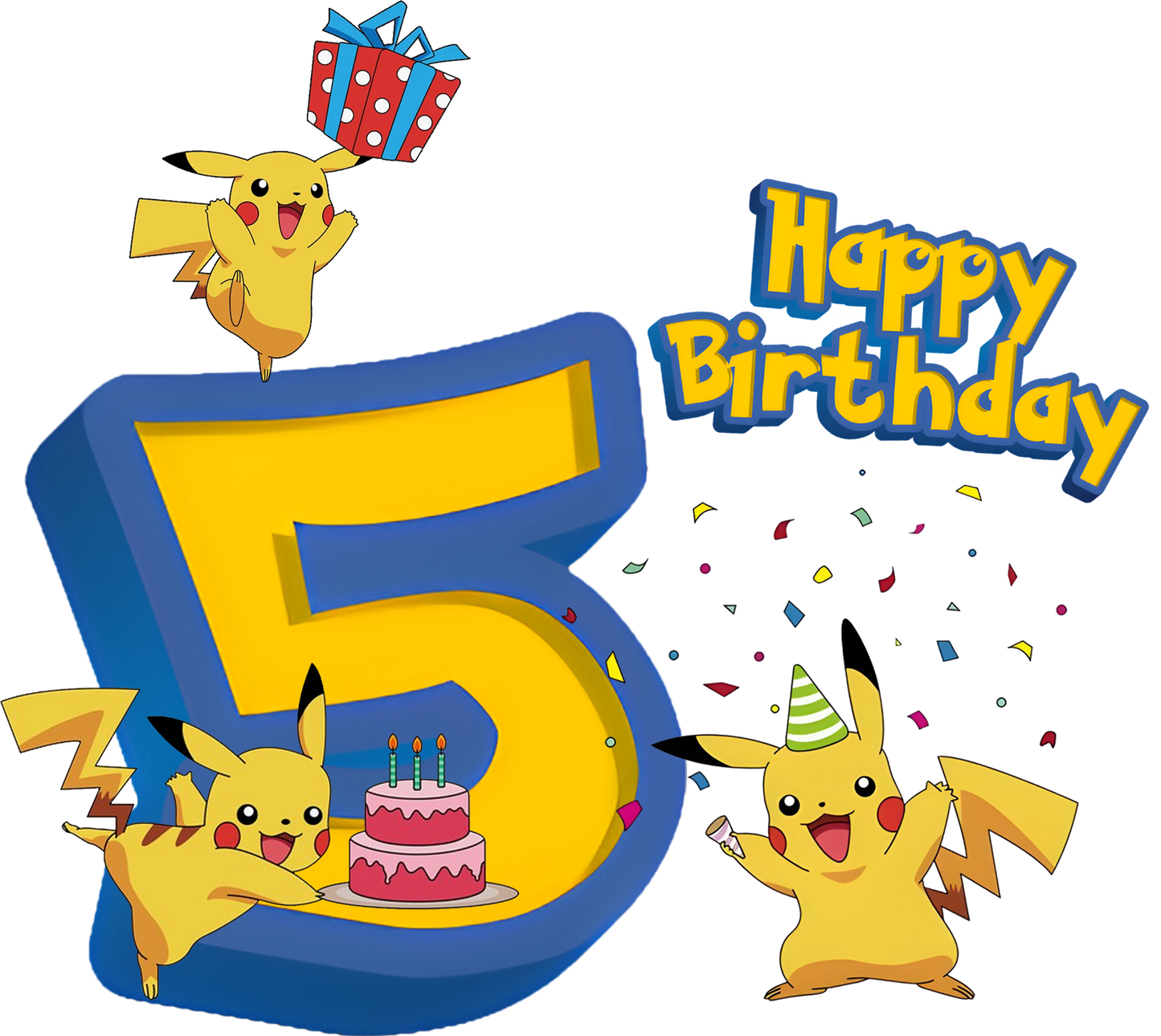 Pokemon Youth Pikachu Birthday Age Tee Unisex Shirt