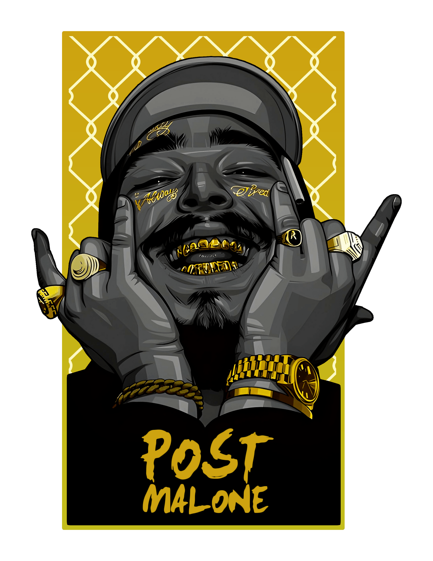 Post Malone Gold Member Graphic Tee Unisex Shirt