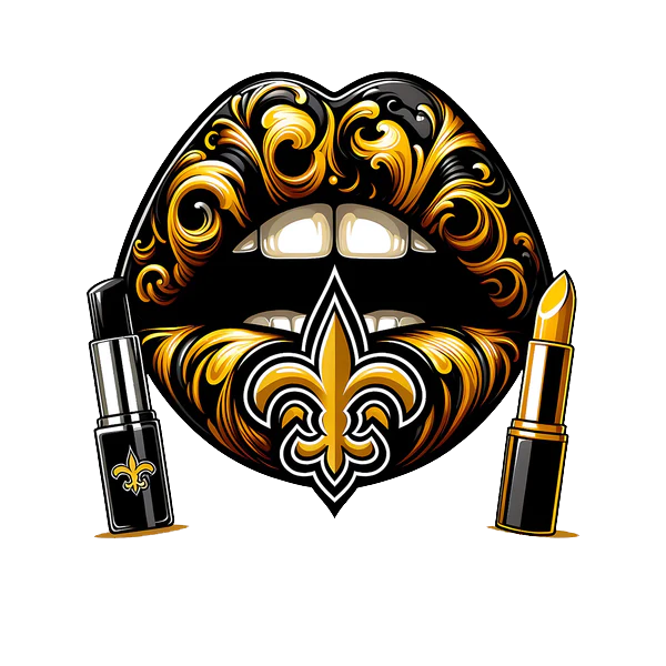 New Orleans Saints Vintage Lips Womens NFL Tee