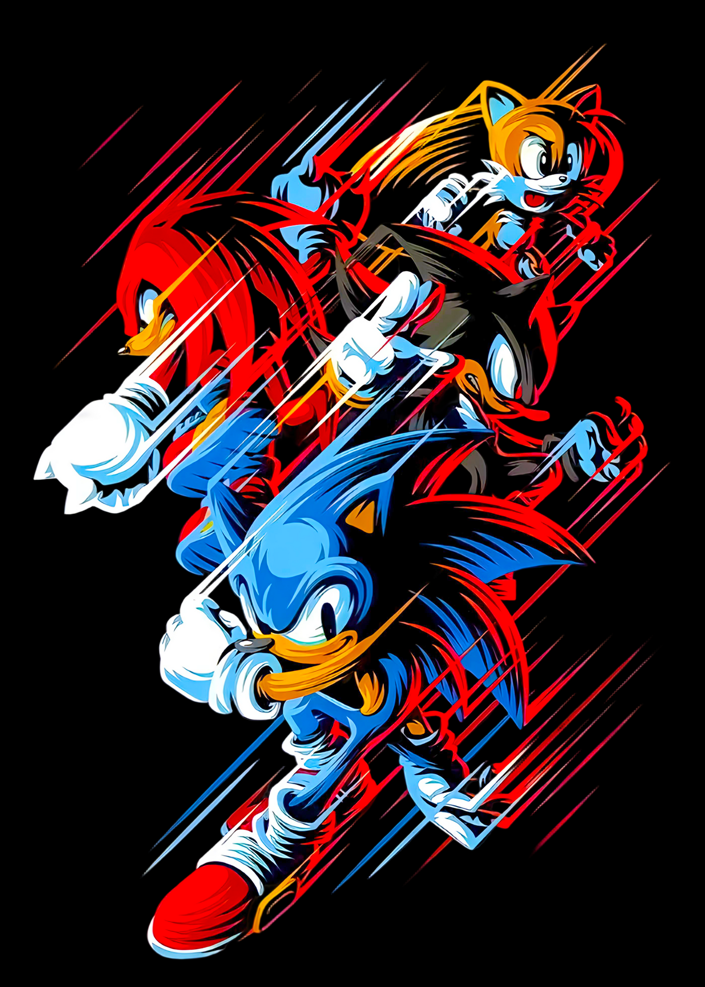 Sonic & Shadow Speed Graphic Tee Unisex Shirt