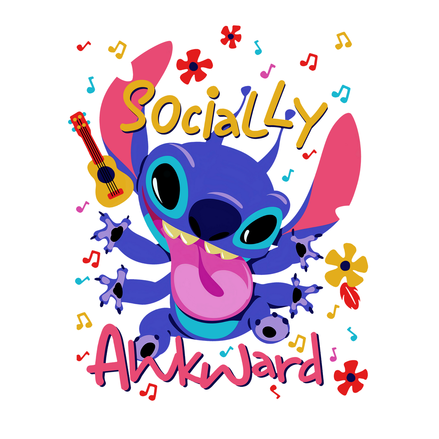 Stitch 626 Socially Awkward Graphic Hoodie