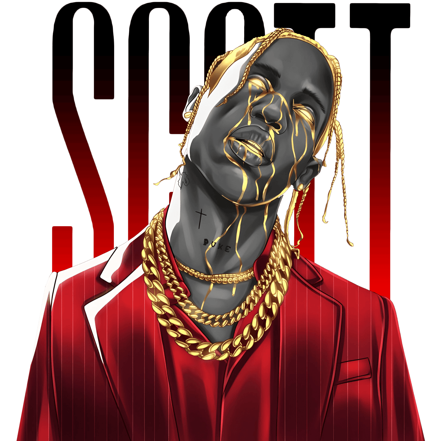 Travis Scott Gold Melt Graphic Tee Unisex Shirt