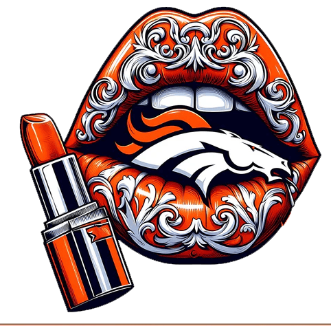 Denver Broncos Vintage Lips Womens NFL Tee