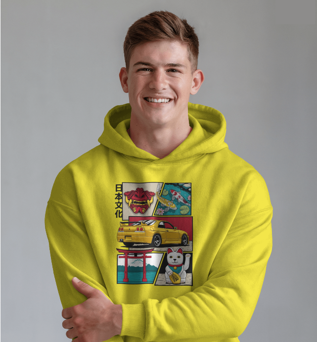 Nissan R33 GTR Graphic Hoodie Unisex Hooded Sweatshirt