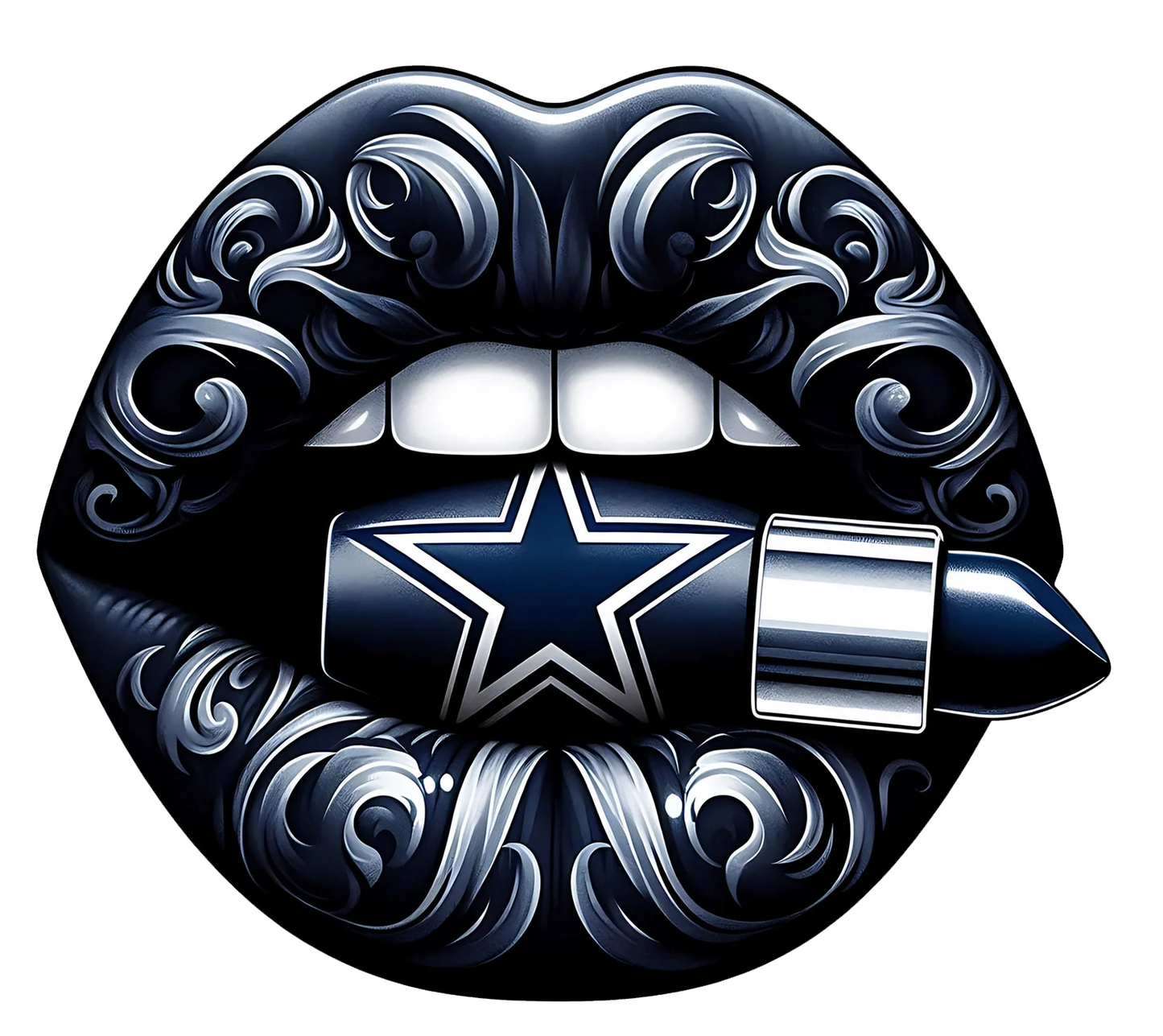 Dallas Cowboys Vintage Lips Womens NFL Tee