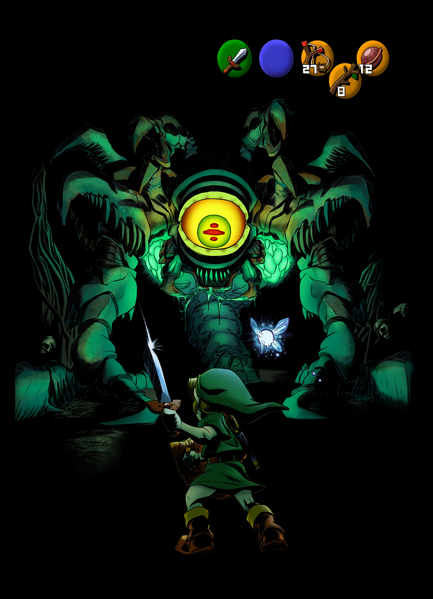 Zelda: Link & Boss Battle Graphic Tee Unisex Shirt