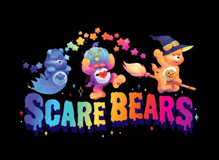 Scare Bears Graphic Tee Unisex Halloween Care Bear Shirt