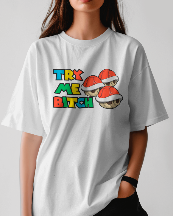 "Try Me" Red Shell Mario Kart - Unisex Graphic Tee