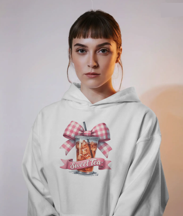 Southern Sweet Tee Bow Graphic Hoodie Womens Hoodie