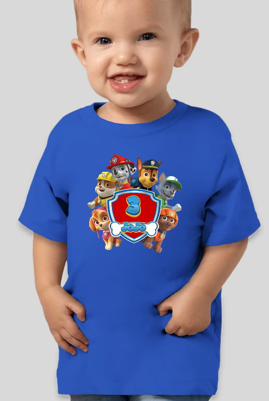 Paw Patrol Toddler Personalized Birthday Name & Age Shirt