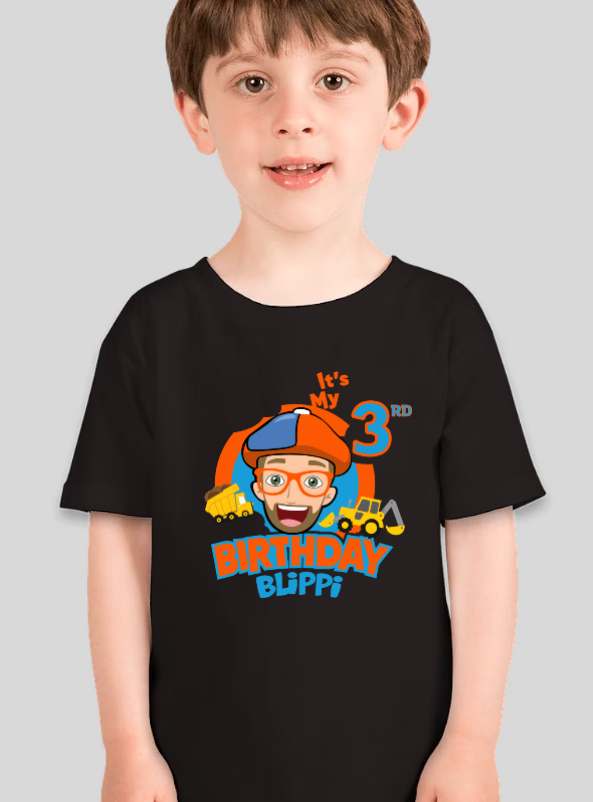 Blippi Toddler Birthday Personalized Age Graphic Tee Unisex Shirt