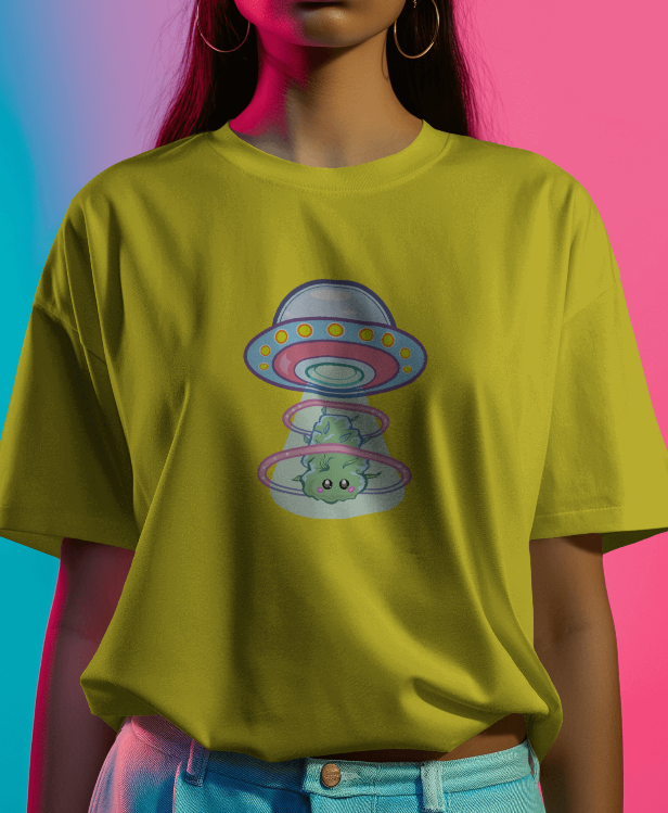 UFO Weed Abduction Graphic Tee Unisex Shirt