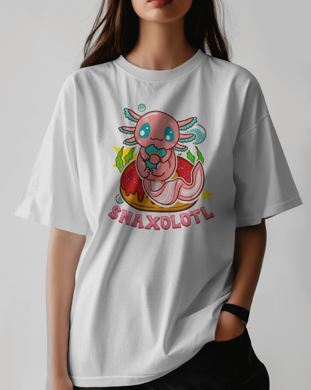 Snaxolotl - Axolotl Humor Graphic Tee Womens T Shirt