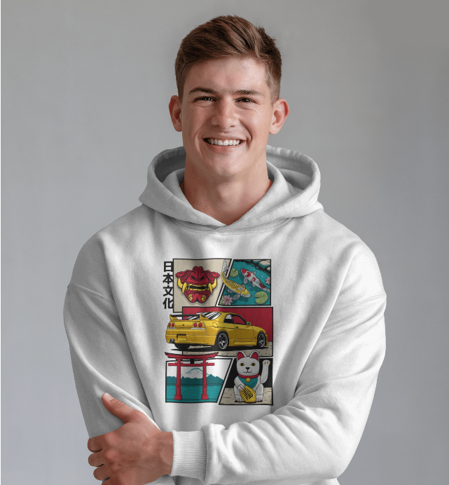 Nissan R33 GTR Graphic Hoodie Unisex Hooded Sweatshirt